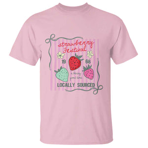 Strawberry Festival T Shirt Summer Fruit Vibes TS14 Light Pink Print Your Wear