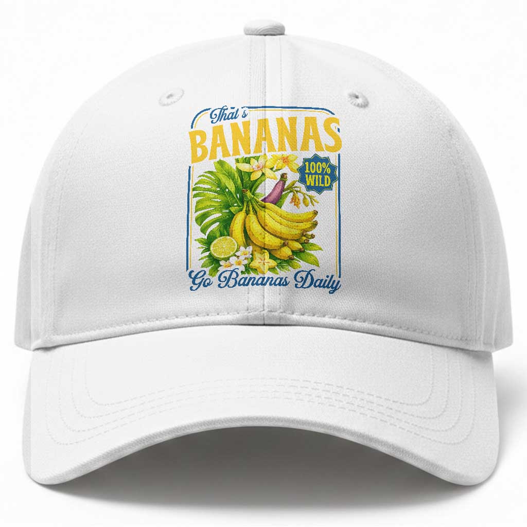 That's Bananas Baseball Cap Funny Banana Summer Fruit Food Pun TS14 Print Your Wear