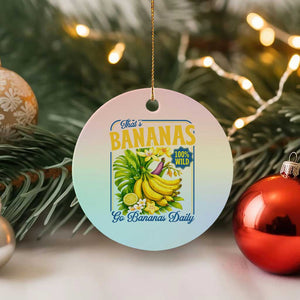 That's Bananas Ceramic Ornament Funny Banana Summer Fruit Food Pun TS14 1pc Pastel Print Your Wear