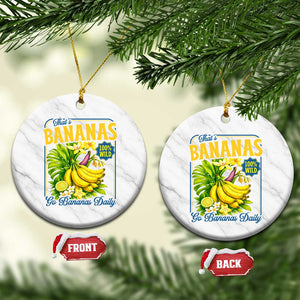 That's Bananas Ceramic Ornament Funny Banana Summer Fruit Food Pun TS14 1pc White Marble Print Your Wear