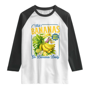 That's Bananas Raglan Shirt Funny Banana Summer Fruit Food Pun TS14 White Black Print Your Wear