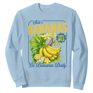 That's Bananas Sweatshirt Funny Banana Summer Fruit Food Pun TS14 Light Blue Print Your Wear