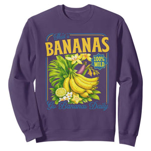 That's Bananas Sweatshirt Funny Banana Summer Fruit Food Pun TS14 Purple Print Your Wear