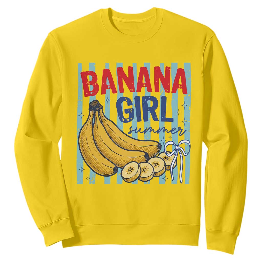 Banana Girl Summer Sweatshirt Summer Fruit Beach Vacation TS14 Daisy Print Your Wear