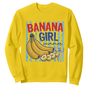 Banana Girl Summer Sweatshirt Summer Fruit Beach Vacation TS14 Daisy Print Your Wear
