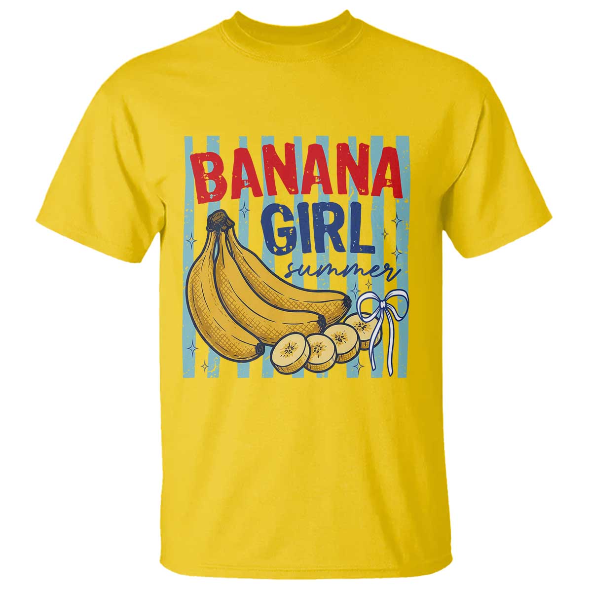 Banana Girl Summer T Shirt Summer Fruit Beach Vacation TS14 Daisy Print Your Wear