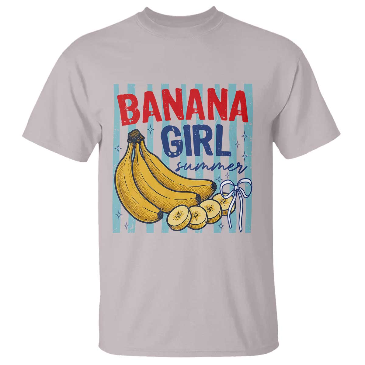 Banana Girl Summer T Shirt Summer Fruit Beach Vacation TS14 Ice Gray Print Your Wear