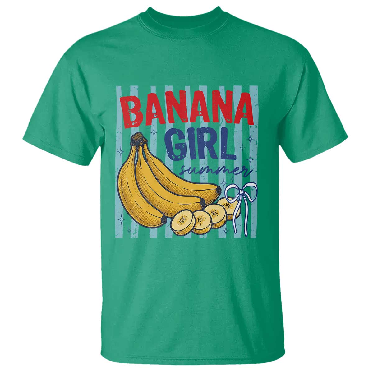 Banana Girl Summer T Shirt Summer Fruit Beach Vacation TS14 Irish Green Print Your Wear