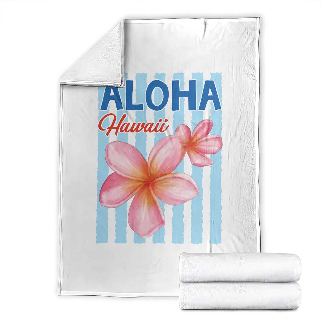 Aloha Hawaii Throw Blanket Hibiscus Flower Tropical Beach Vacation TS14 White Print Your Wear