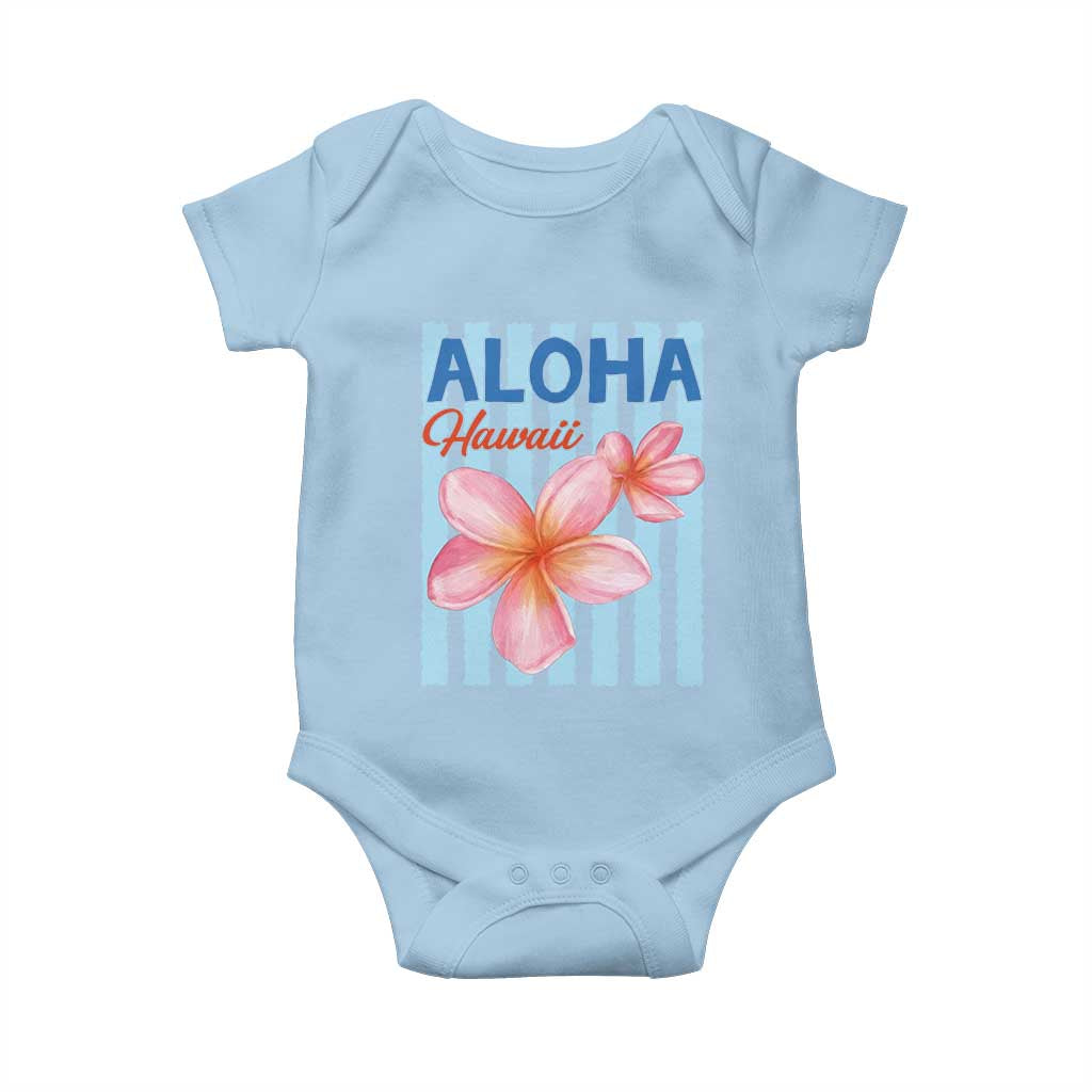 Aloha Hawaii Baby Onesie Hibiscus Flower Tropical Beach Vacation TS14 Light Blue Print Your Wear