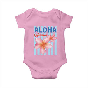 Aloha Hawaii Baby Onesie Hibiscus Flower Tropical Beach Vacation TS14 Light Pink Print Your Wear