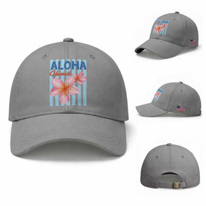 Aloha Hawaii Baseball Cap Hibiscus Flower Tropical Beach Vacation TS14 Baseball Cap Universal Fit Sport Gray Print Your Wear