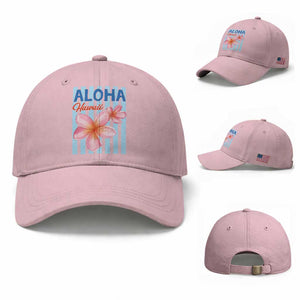 Aloha Hawaii Baseball Cap Hibiscus Flower Tropical Beach Vacation TS14 Baseball Cap Universal Fit Light Pink Print Your Wear