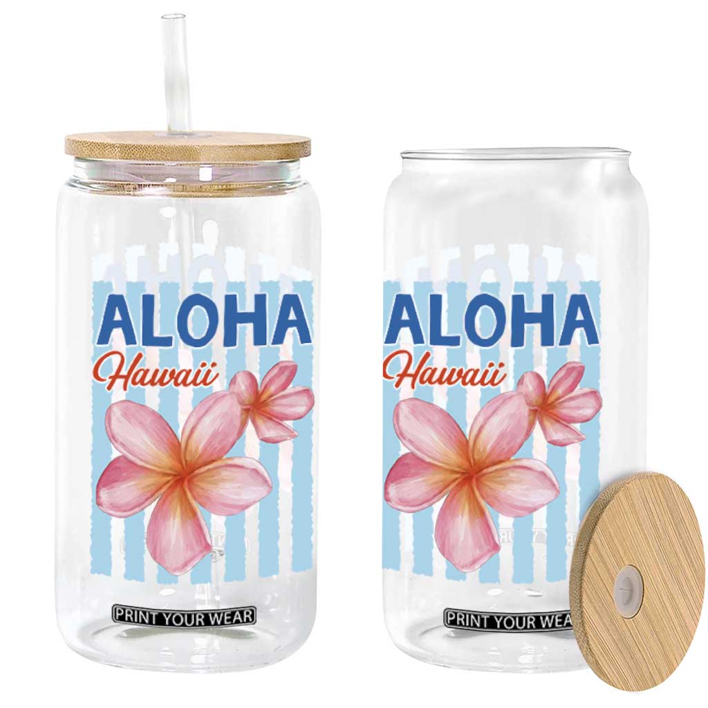 Aloha Hawaii Glass Can Hibiscus Flower Tropical Beach Vacation TS14 Print Your Wear
