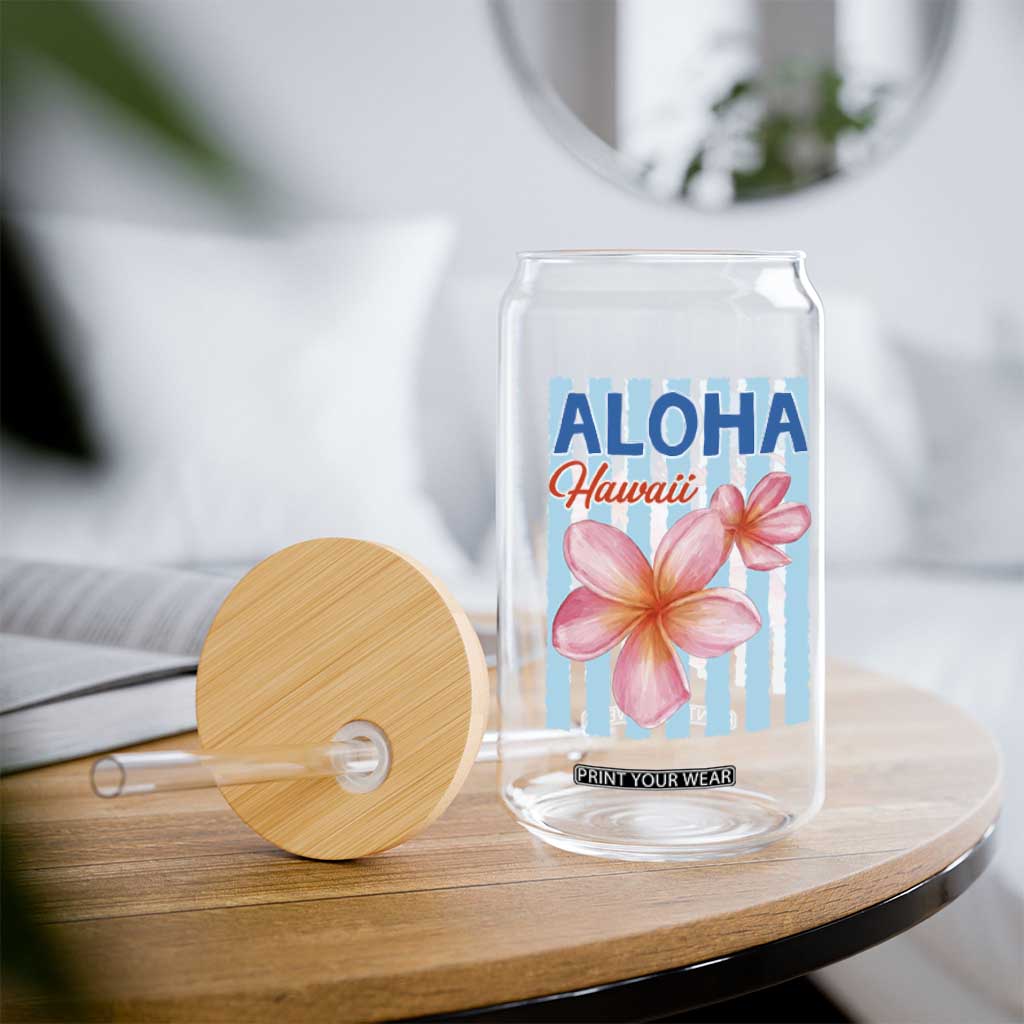 Aloha Hawaii Glass Can Hibiscus Flower Tropical Beach Vacation TS14 Print Your Wear