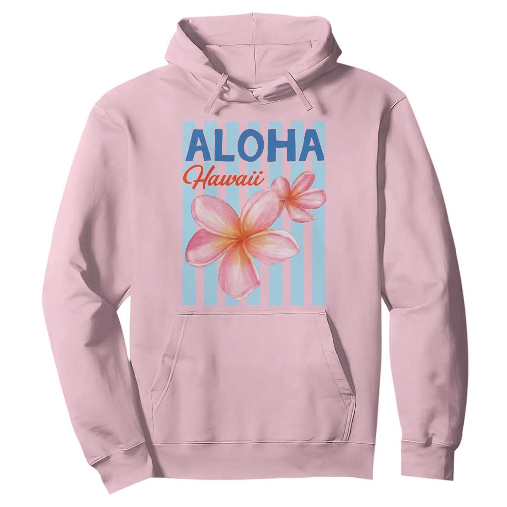 Aloha Hawaii Hoodie Hibiscus Flower Tropical Beach Vacation TS14 Light Pink Print Your Wear
