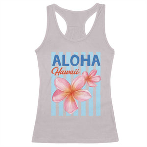 Aloha Hawaii Racerback Tank Top Hibiscus Flower Tropical Beach Vacation TS14 Ice Gray Print Your Wear