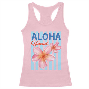 Aloha Hawaii Racerback Tank Top Hibiscus Flower Tropical Beach Vacation TS14 Light Pink Print Your Wear