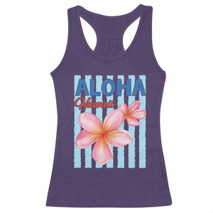 Aloha Hawaii Racerback Tank Top Hibiscus Flower Tropical Beach Vacation TS14 Purple Print Your Wear