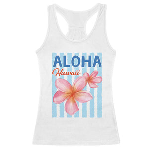 Aloha Hawaii Racerback Tank Top Hibiscus Flower Tropical Beach Vacation TS14 White Print Your Wear