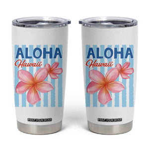 Aloha Hawaii Tumbler Cup Hibiscus Flower Tropical Beach Vacation TS14 White Print Your Wear