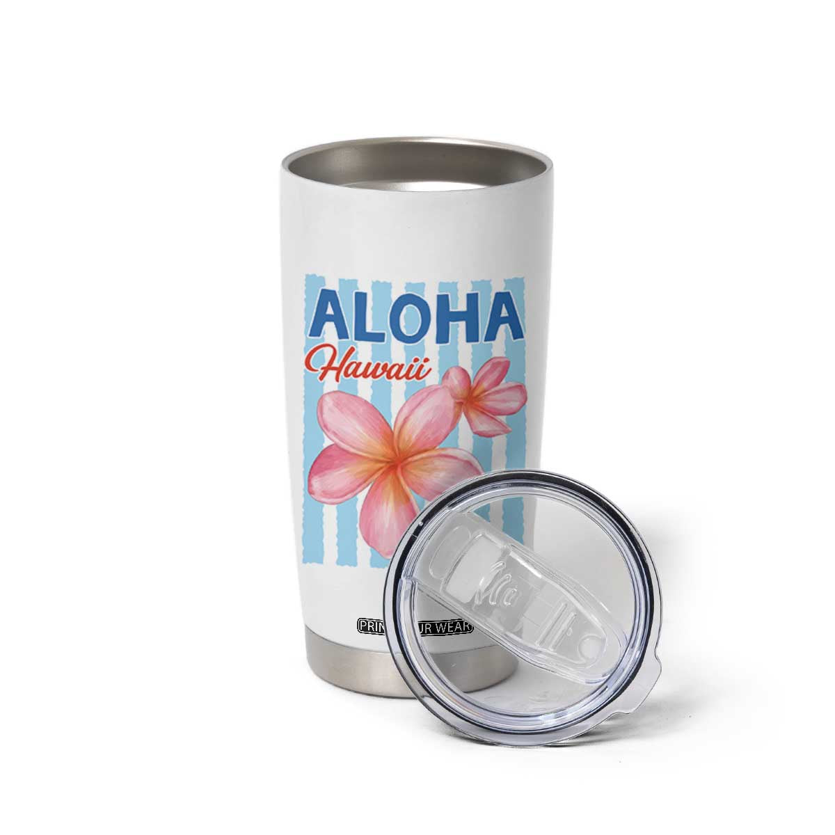 Aloha Hawaii Tumbler Cup Hibiscus Flower Tropical Beach Vacation TS14 Print Your Wear