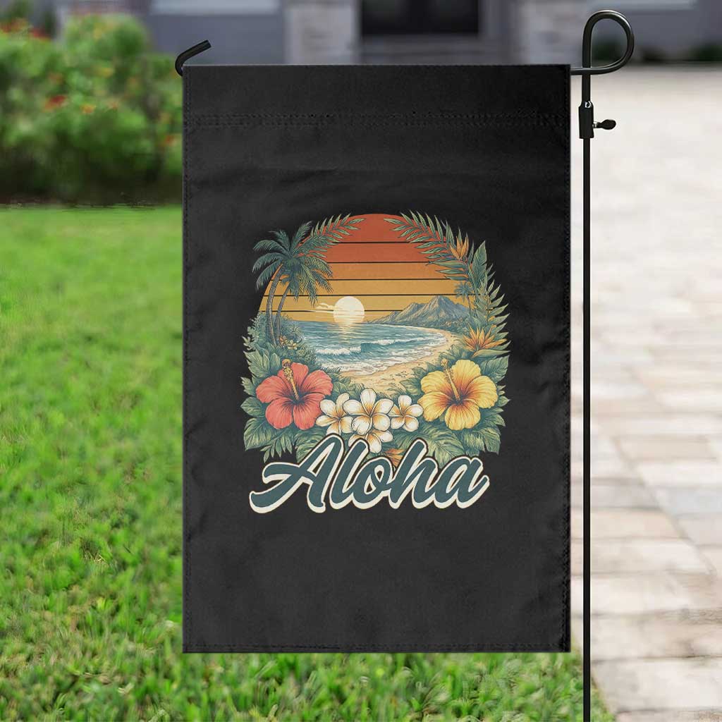 Aloha Hawaii Summer Garden Flag Vintage Tropical Beach Graphic TS14 Print Your Wear