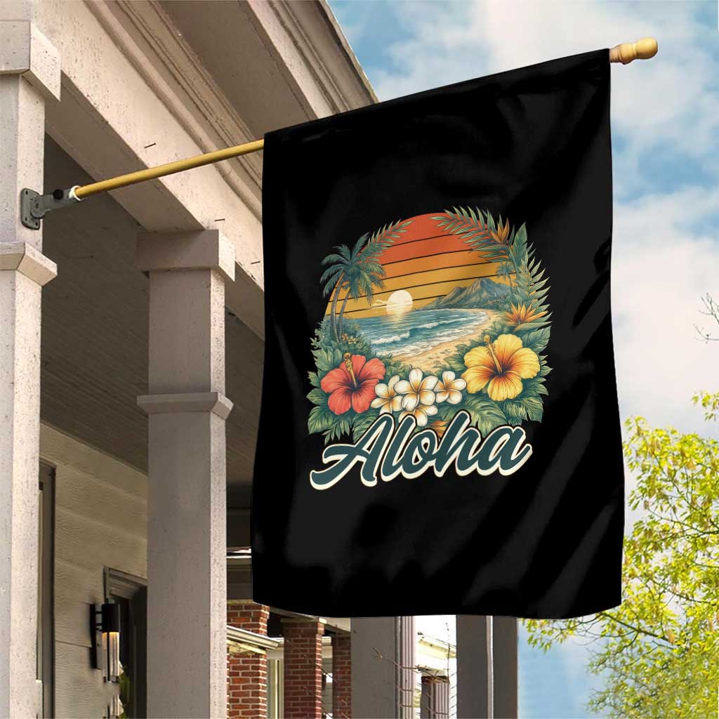 Aloha Hawaii Summer Garden Flag Vintage Tropical Beach Graphic TS14 Print Your Wear