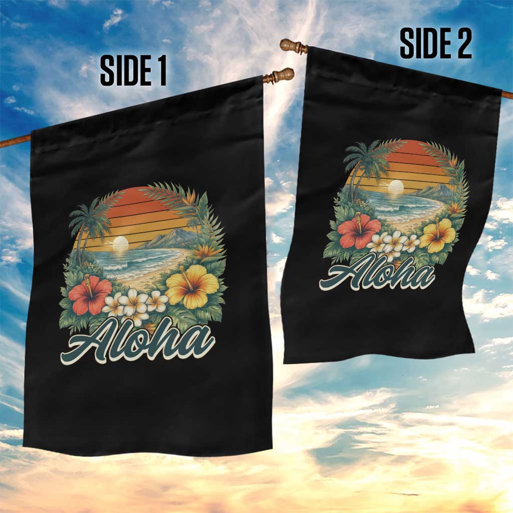 Aloha Hawaii Summer Garden Flag Vintage Tropical Beach Graphic TS14 Print Your Wear