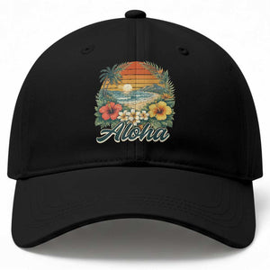 Aloha Hawaii Summer Baseball Cap Vintage Tropical Beach Graphic TS14 Print Your Wear