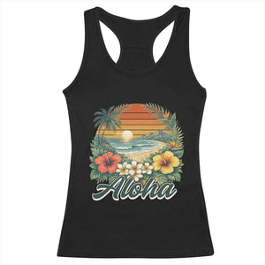 Aloha Hawaii Summer Racerback Tank Top Vintage Tropical Beach Graphic TS14 Black Print Your Wear