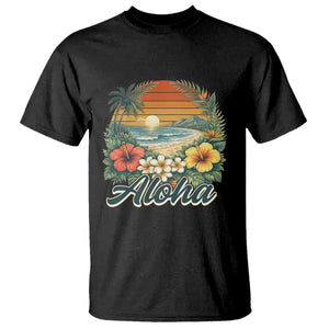 Aloha Hawaii Summer T Shirt Vintage Tropical Beach Graphic TS14 Black Print Your Wear