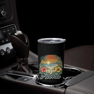 Aloha Hawaii Summer Tumbler Cup Vintage Tropical Beach Graphic TS14 Print Your Wear