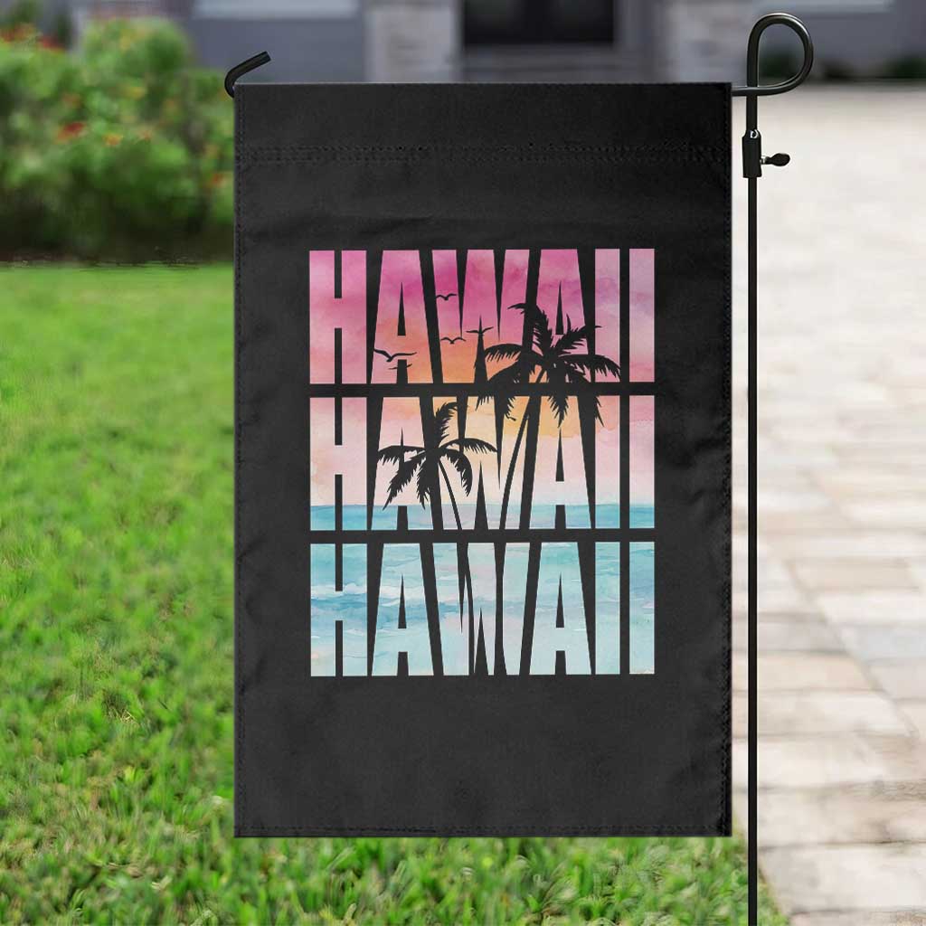 Hawaii Summer Vacation Garden Flag Vintage Tropical Beach Graphic TS14 Print Your Wear