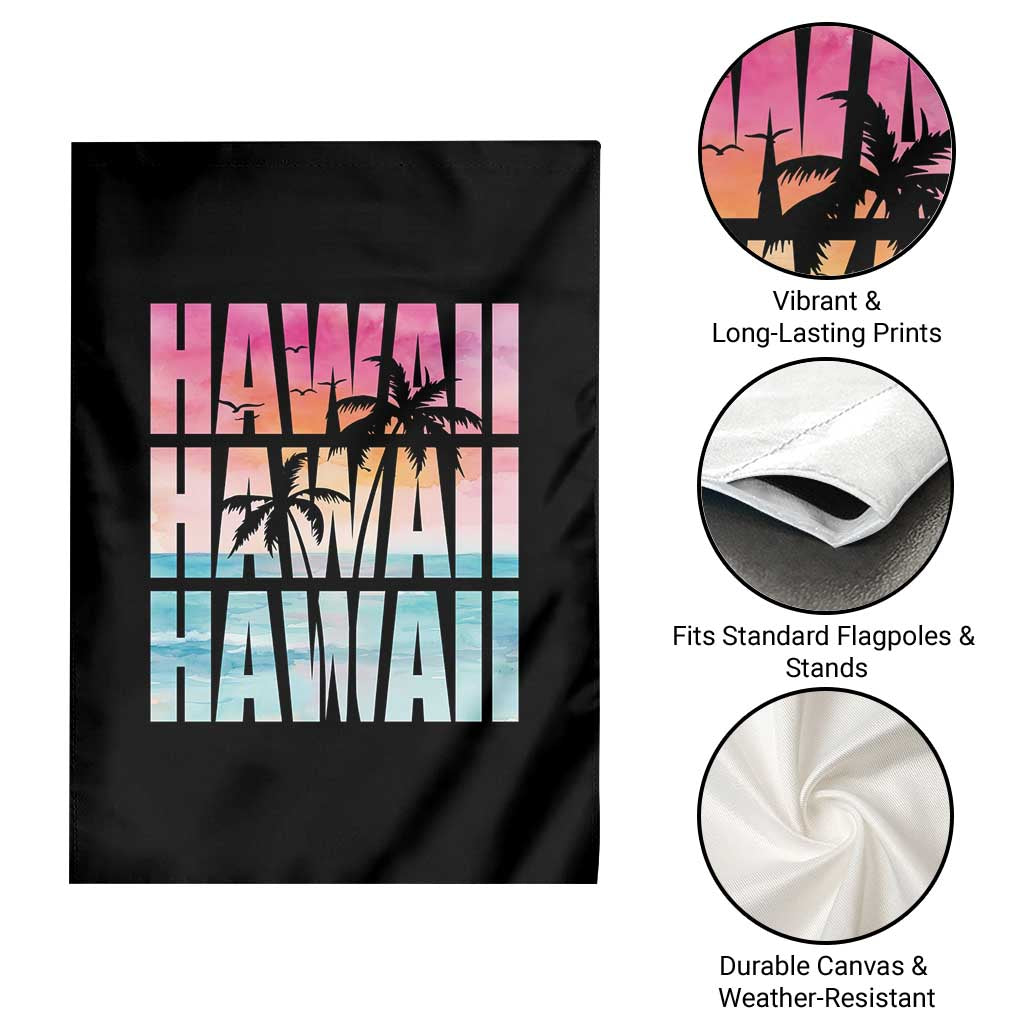Hawaii Summer Vacation Garden Flag Vintage Tropical Beach Graphic TS14 Print Your Wear