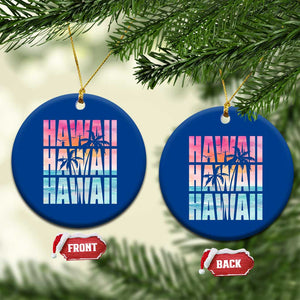 Hawaii Summer Vacation Ceramic Ornament Vintage Tropical Beach Graphic TS14 1pc Blue Print Your Wear