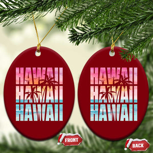 Hawaii Summer Vacation Ceramic Ornament Vintage Tropical Beach Graphic TS14 Print Your Wear