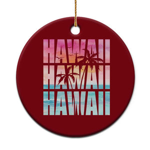 Hawaii Summer Vacation Ceramic Ornament Vintage Tropical Beach Graphic TS14 1pc Red Print Your Wear