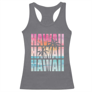 Hawaii Summer Vacation Racerback Tank Top Vintage Tropical Beach Graphic TS14 Charcoal Print Your Wear