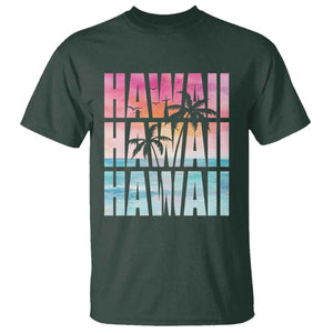 Hawaii Summer Vacation T Shirt Vintage Tropical Beach Graphic TS14 Dark Forest Green Print Your Wear