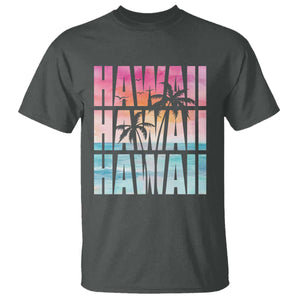 Hawaii Summer Vacation T Shirt Vintage Tropical Beach Graphic TS14 Dark Heather Print Your Wear