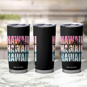 Hawaii Summer Vacation Tumbler Cup Vintage Tropical Beach Graphic TS14 Print Your Wear