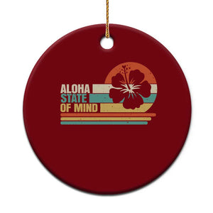 Aloha State Of Mind Ceramic Ornament Tropical Hibiscus Floral TS14 1pc Red Print Your Wear