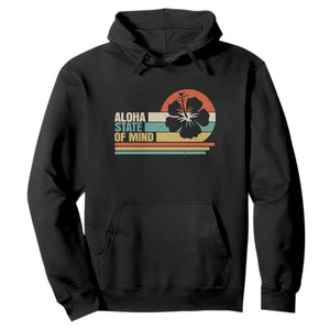 Aloha State Of Mind Hoodie Tropical Hibiscus Floral TS14 Black Print Your Wear