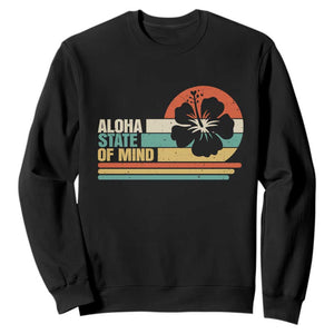 Aloha State Of Mind Sweatshirt Tropical Hibiscus Floral TS14 Black Print Your Wear