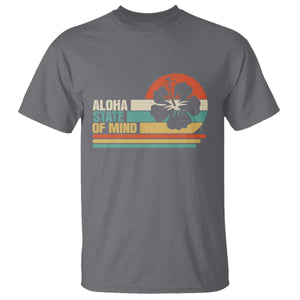 Aloha State Of Mind T Shirt Tropical Hibiscus Floral TS14 Charcoal Print Your Wear
