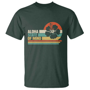 Aloha State Of Mind T Shirt Tropical Hibiscus Floral TS14 Dark Forest Green Print Your Wear