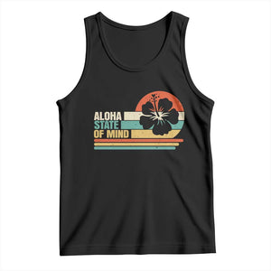 Aloha State Of Mind Tank Top Tropical Hibiscus Floral TS14 Black Print Your Wear