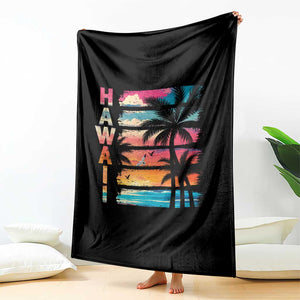 Vintage Hawaii Tropical Beach Vacation Throw Blanket TS14 Print Your Wear
