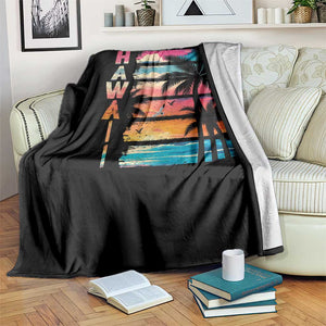 Vintage Hawaii Tropical Beach Vacation Throw Blanket TS14 Print Your Wear